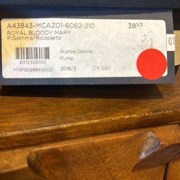 SERGIO ROSSI EUC Godiva Suede Pointed Toe Pumps Heels BB Royal Mary Red 38.5 - Picture 11 of 11